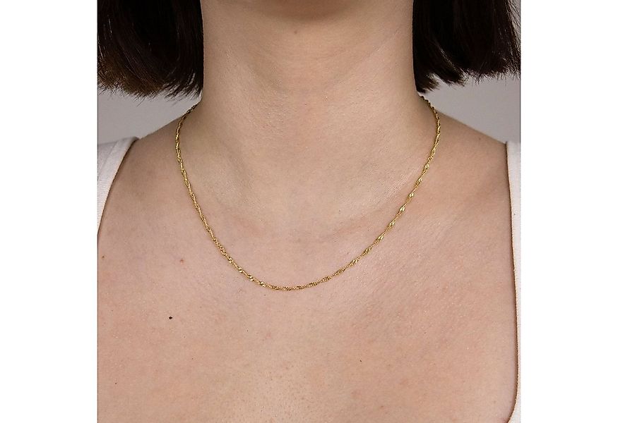 HOPLO Goldkette Goldkette Singapurkette Halskette 1,7mm 38 cm 585-14 Karat günstig online kaufen