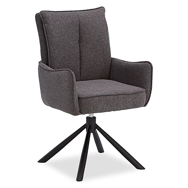Homestyle4u Polsterstuhl Stoff Anthrazit Drehbar 2841 günstig online kaufen