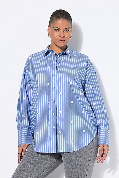 Studio Untold Hemdbluse Hemdbluse Oversize Shape Streifen Pailletten günstig online kaufen