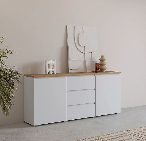 INOSIGN Sideboard "Modo, Breite 150 cm, moderne grifflose Kommode 2Türen/3 günstig online kaufen