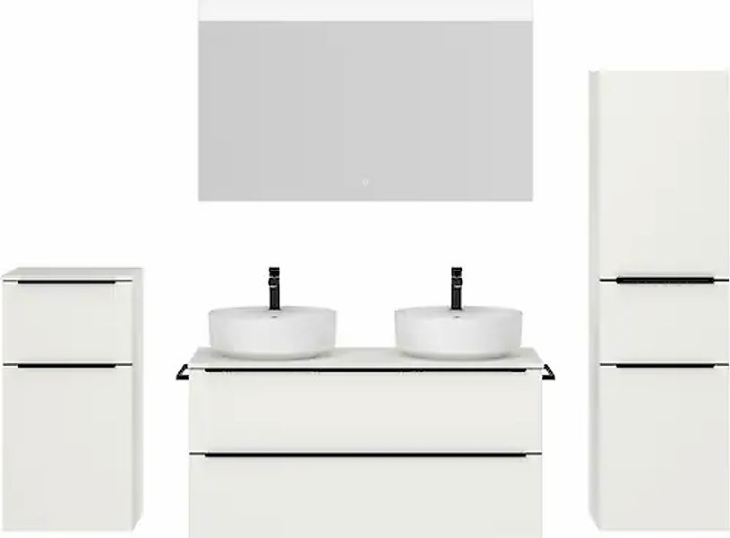 nobilia® Badmöbel-Set »Alvene« vormontiert, mit Soft-Close, 4 Stk. tlg. günstig online kaufen