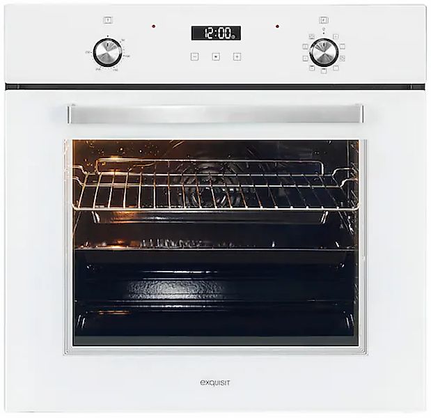 exquisit Backofen »EBE76-9-H-020 weiss«, mit 1-fach-Teleskopauszug günstig online kaufen