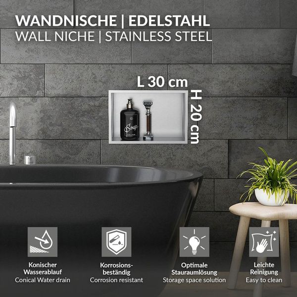 LuxeBath Duschwand Wandnische mit Rahmen aus günstig online kaufen