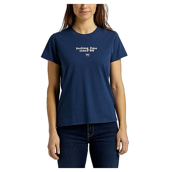 Lee Crew Kurzärmeliges T-shirt XS Washed Blue günstig online kaufen