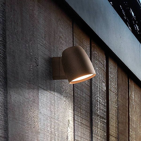 Bover LED-Außenwandlampe Nut, terracotta, Alu/Stahl günstig online kaufen