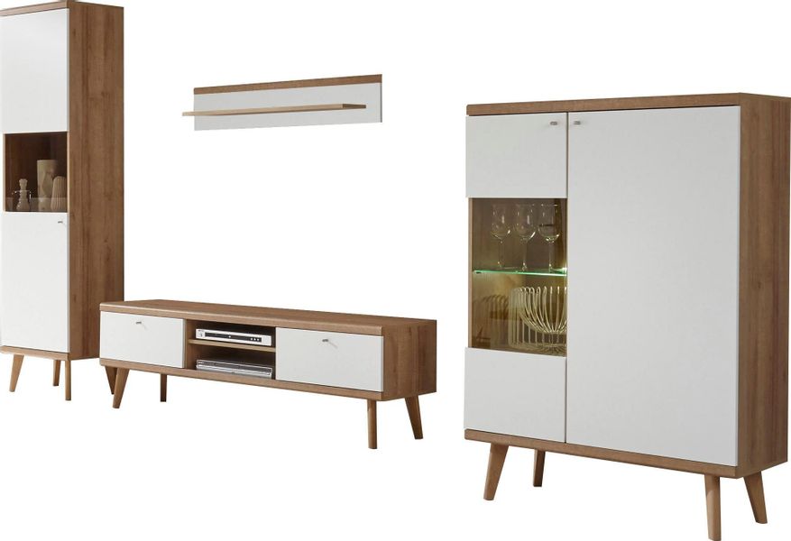 andas Wohnwand "Merle" Set, 4 Stk. tlg. günstig online kaufen