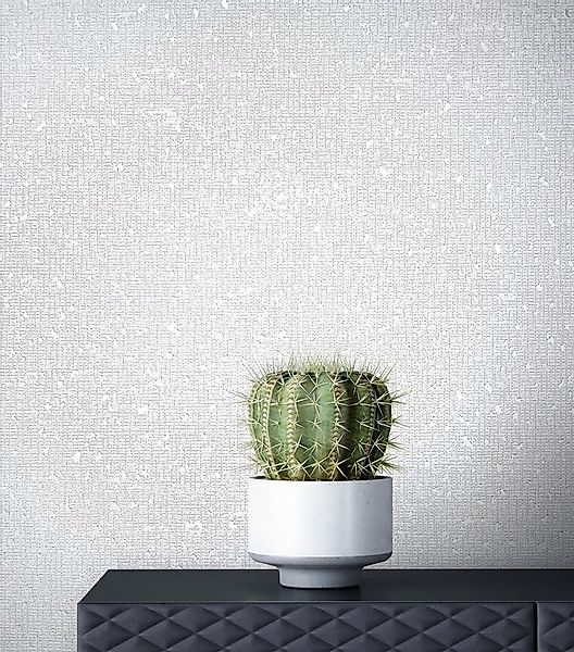 Newroom Vliestapete Nea Gray Tapete Metallic Leicht Glänzend,Einfarbig,Floc günstig online kaufen