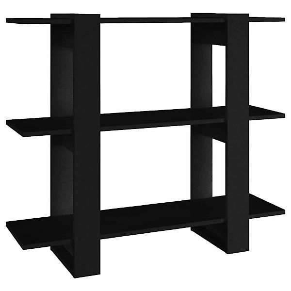 vidaXL Bücherregal Bücherregal/Raumteiler Schwarz 100x30x87 cm, günstig online kaufen