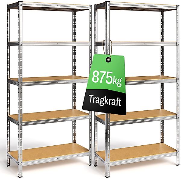 ONDIS24 Schwerlastregal Metallregal Thomas, Lagerregal 90x40x180 günstig online kaufen