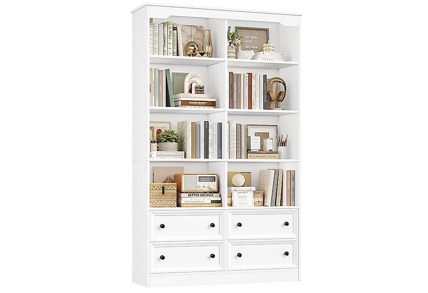 Homfa Bücherregal 180 cm Bücherschrank Hochschrank Mehrzweckschrank Standre günstig online kaufen