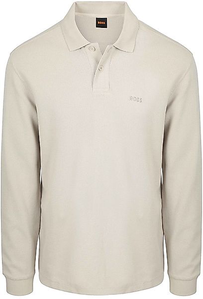 BOSS Petempestolong Long Sleeve Polo Ecru - Größe XL günstig online kaufen
