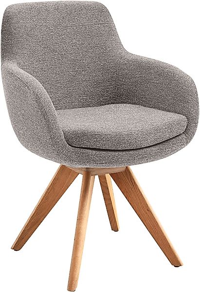 Musterring Esszimmerstuhl »Tavia«, (Set), 2 St., Chenille, Stativgestell Ei günstig online kaufen