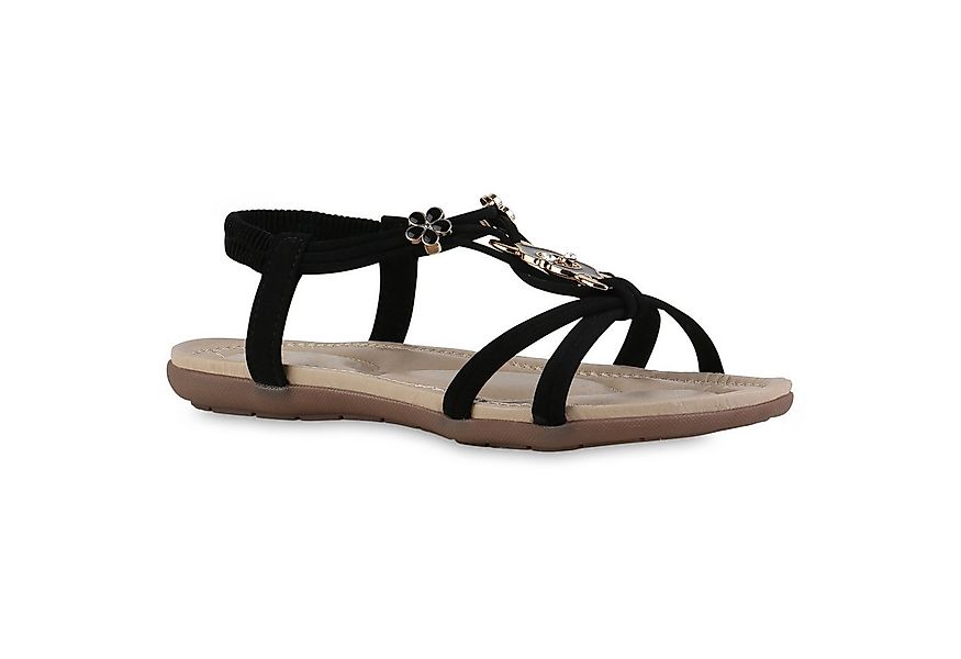 VAN HILL 841742 Riemchensandale Damen Riemchensandalen Sandalen Zierperlen günstig online kaufen