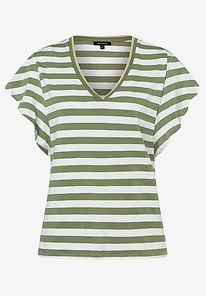 Streifenshirt, olive/ecru, Sommer-Kollektion günstig online kaufen