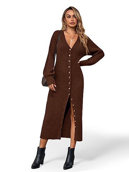 Imily Bela Cardigan Damen Lange Strickjacke mit V-Ausschnitt (Packung, 1-tl günstig online kaufen