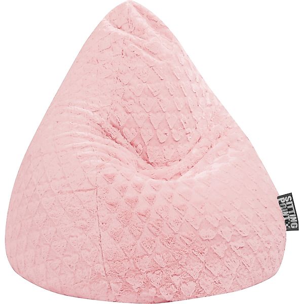 Sitting Point Sitzsack BeanBag Fluffy 220 l Rose Herz-Muster günstig online kaufen
