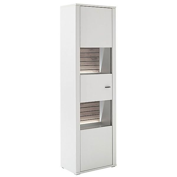 expendio Vitrine Laska 3 Modern White tiefgezogen / Viking Oak Nb. 61x206x3 günstig online kaufen