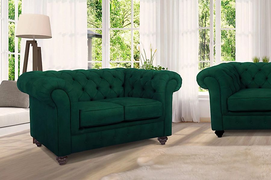 Home affaire Chesterfield-Sofa "Duc 2-Sitzer", hochwertige Knopfheftung im günstig online kaufen