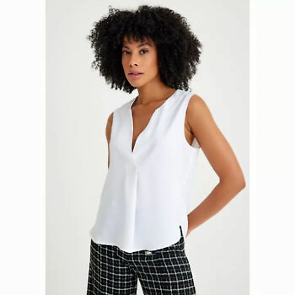 Just Like You  Blusen Ärmellose Bluse mit V-Ausschnitt günstig online kaufen