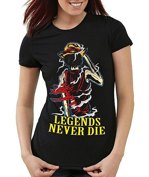 style3 T-Shirt Legends Never Die Luffy Ruffy One Monkey Anime Zoro Piece Pi günstig online kaufen