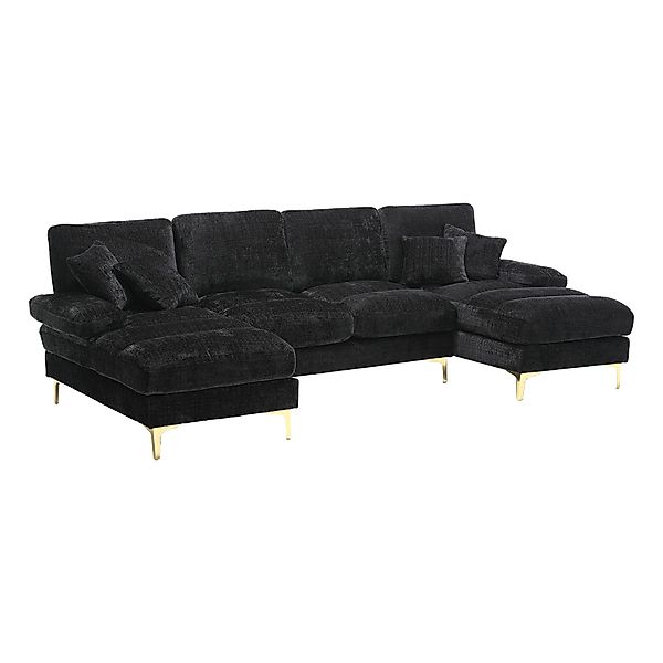 Odikalo Big-Sofa Chenille Sofa U-Form Lounge günstig online kaufen