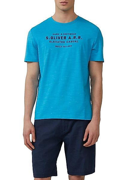 s.Oliver T-Shirt melierte Optik, mit Frontprint günstig online kaufen