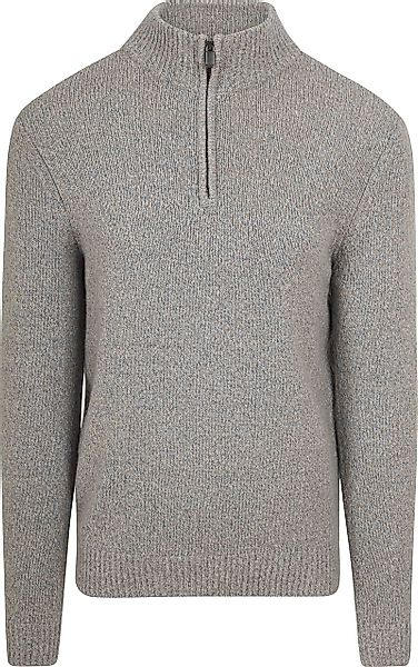 Suitable Half Zip Pullover Boiled Wool Grau - Größe M günstig online kaufen