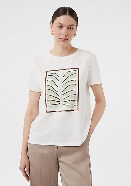 Comma Kurzarmshirt Jersey-T-Shirt mit Artwork günstig online kaufen