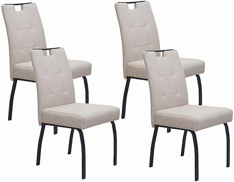 HELA 4-Fußstuhl "LINZ, Esszimmerstuhl, Komfortstuhl" (Set) 4 Stk. Microfase günstig online kaufen