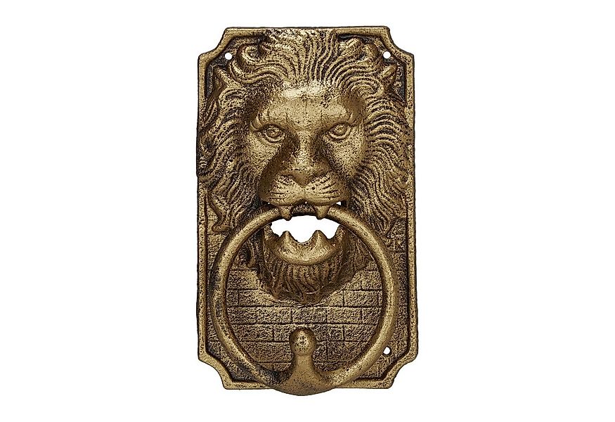 relaxdays Wanddekoobjekt Türklopfer Löwe, gold günstig online kaufen