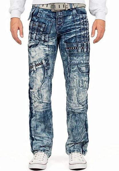 Kosmo Lupo 5-Pocket-Jeans Auffällige Herren Hose BA-KM8004 mit Nieten und Z günstig online kaufen