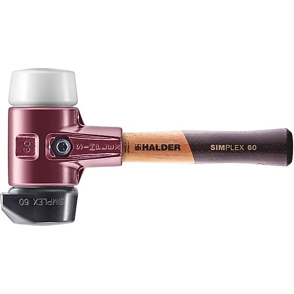 Halder Simplex Schonhammer Ø 60 mm Gummi Schwarz   Superplastik mit Standfu günstig online kaufen