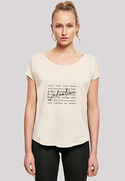 F4NT4STIC T-Shirt "Valentine Herz Hugs Kisses Love Flowers Joy", Premium Qu günstig online kaufen