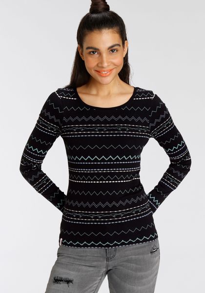 KangaROOS Langarmshirt sehr figurbetonte Passform, mit günstig online kaufen