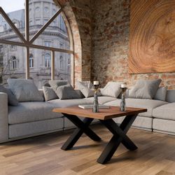 Liadomo Couchtisch Boston, Akazie Massivholz, Platte günstig online kaufen