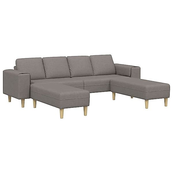 vidaXL Sofa Sofa Set Taupe Stoff, günstig online kaufen