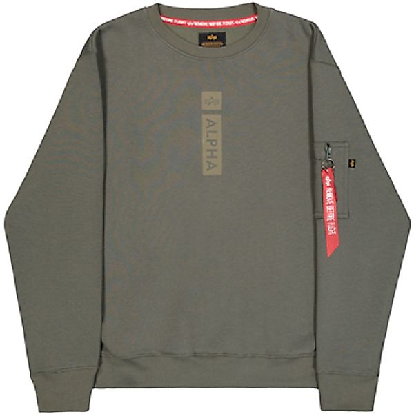Alpha Industries  Sweatshirt Alpha Refl. Print Sweater - dark olive günstig online kaufen