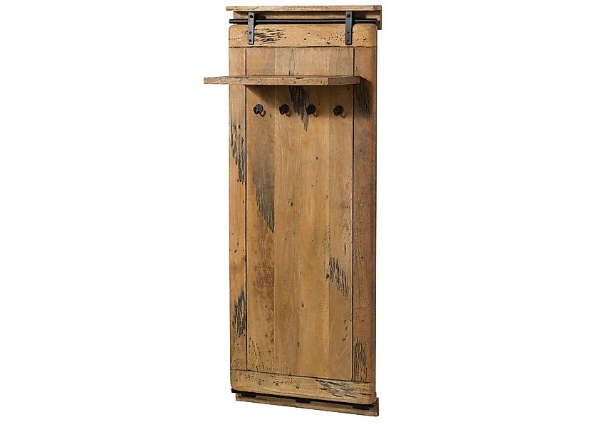 Massivmoebel24 Wandgarderobe (Wandgarderobe Mango 59x32x145 natur lackiert günstig online kaufen