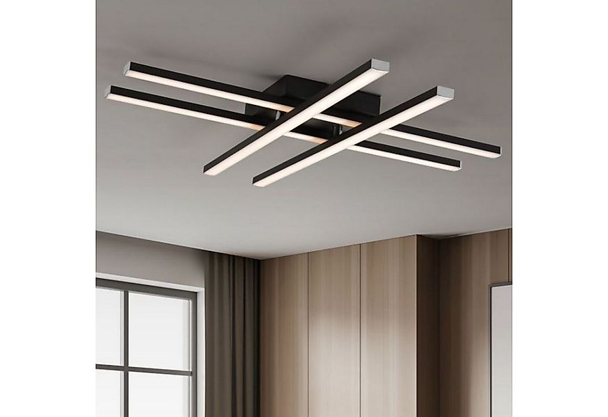 IMPTS Deckenleuchte LED Deckenlampe Schwarz 3000K Deckenleuchte, Warmweiß, günstig online kaufen