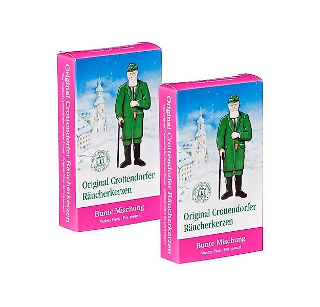 Crottendorfer Duftkerze Räucherkerzen - 2x Bunte Mischung, Weihnachtsdüfte günstig online kaufen