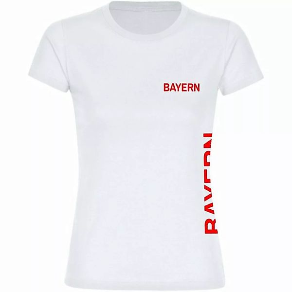 multifanshop T-Shirt Damen Bayern - Brust & Seite - Frauen günstig online kaufen