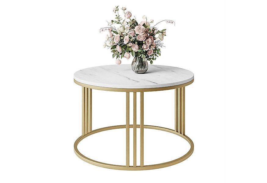 Lookway Couchtisch LORI LEVANTO mit goldenem Gestell (1x Couchtisch), Durch günstig online kaufen