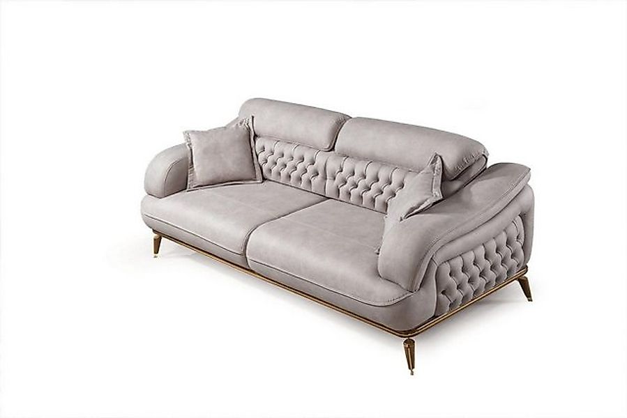 Xlmoebel Sofa Neues Designer-Möbel - Luxuriöses weißes 3-Sitzer-Sofa, Herge günstig online kaufen