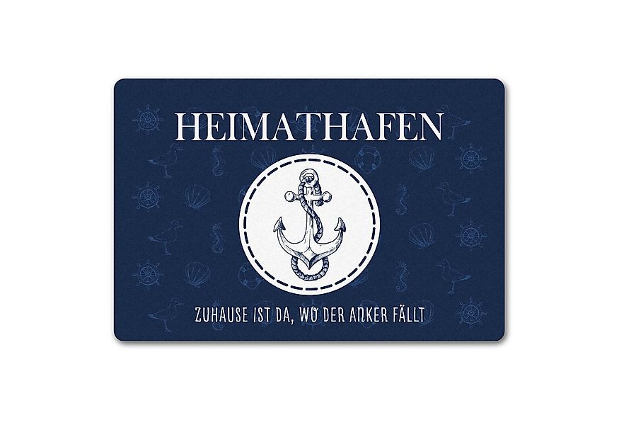 speecheese Fußmatte Heimathafen Zuhause ist da wo der Anker fällt Fußmatte günstig online kaufen