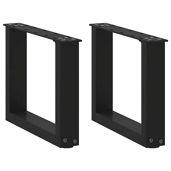 vidaXL Couchtischbeine U-Form 2 Stk Schwarz 30x30-31 cm Stahl 4013128 günstig online kaufen