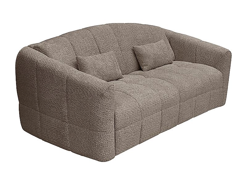 Sofa 3-Sitzer mit Schlaffunktion – Bouclé-Stoff – Taupe – Liegefläche 140 c günstig online kaufen