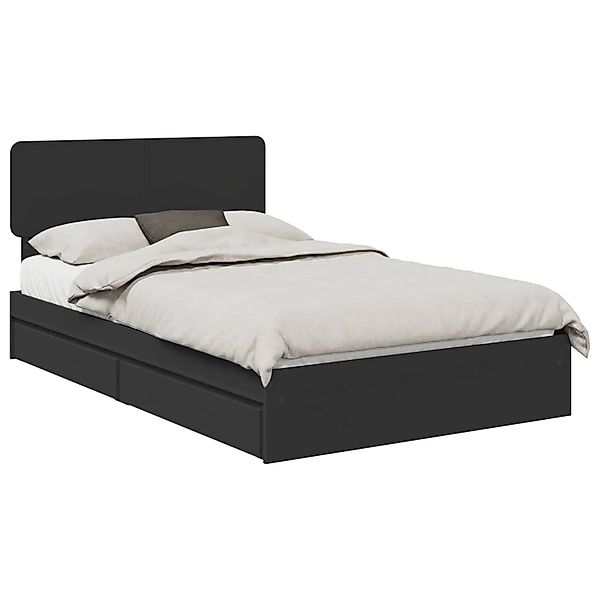 vidaXL Stauraumbett Schwarz 120 x 200 cm Holzwerkstoff 3412291 günstig online kaufen