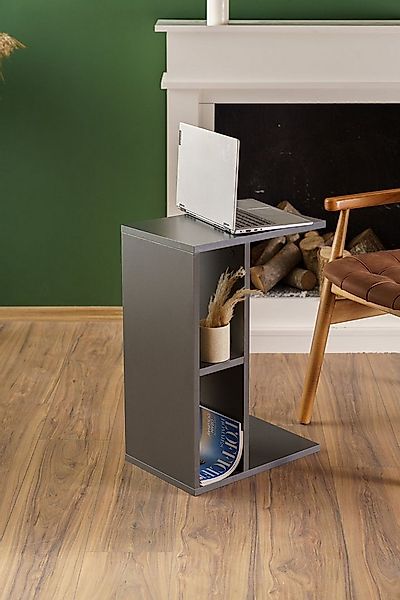 en.casa Beistelltisch (1-St), C-förmiger Beistelltisch 44 x 30 x /64 cm Spa günstig online kaufen