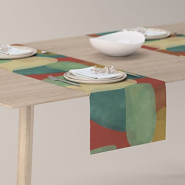 Tischläufer, grün-rot, 40 x 130 cm, Vintage 70's (143-75) günstig online kaufen