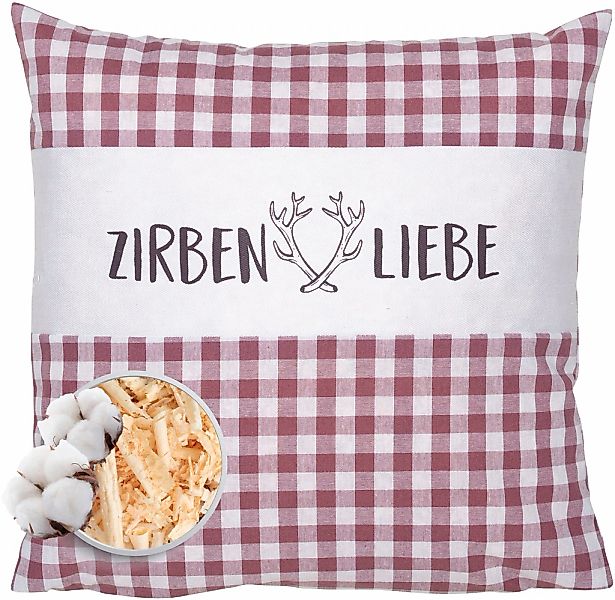 herbalind Zirbenkissen "als Geschenk 30x30 in malve Dekokissen Zirbenliebe günstig online kaufen